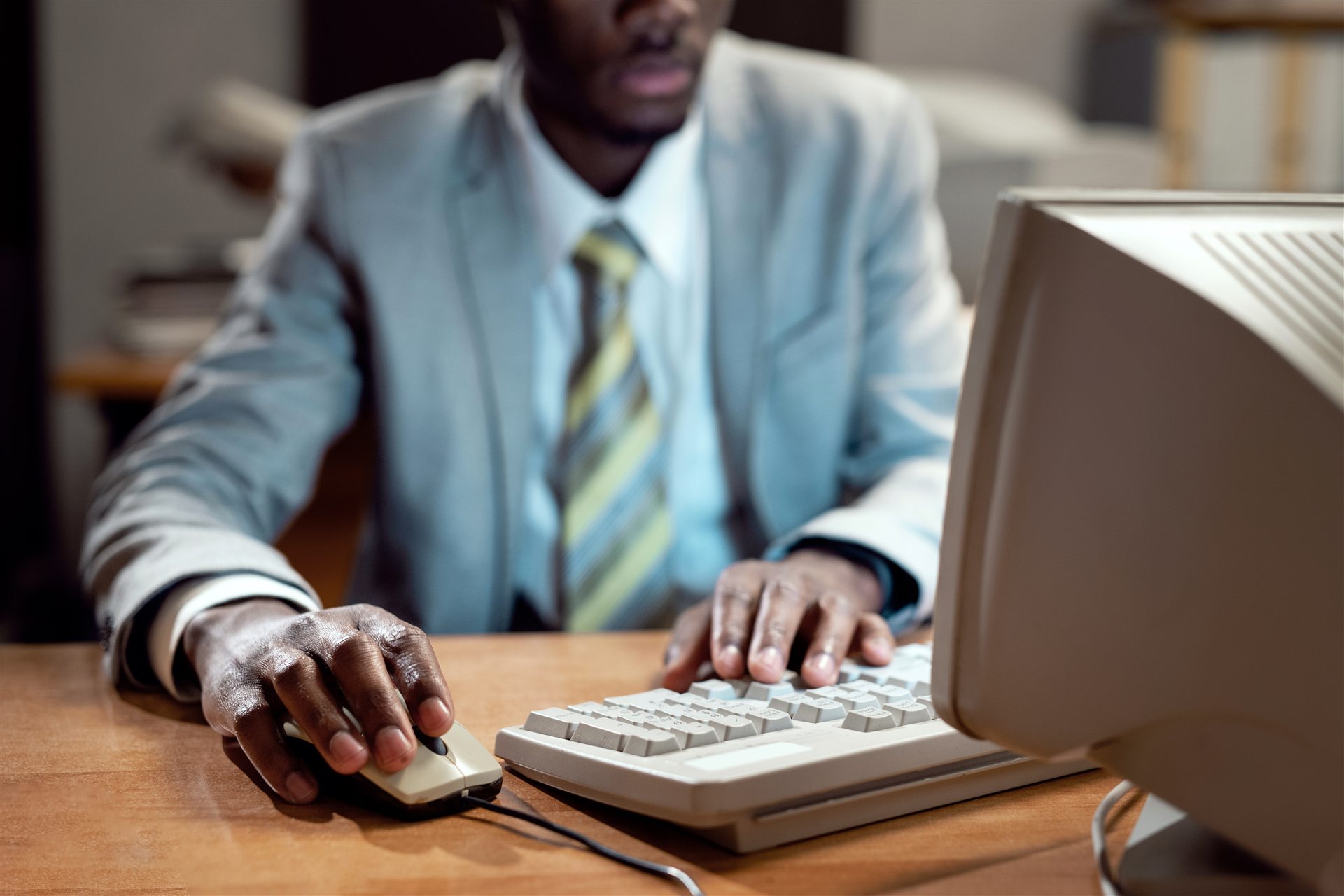Business owner working at a desk